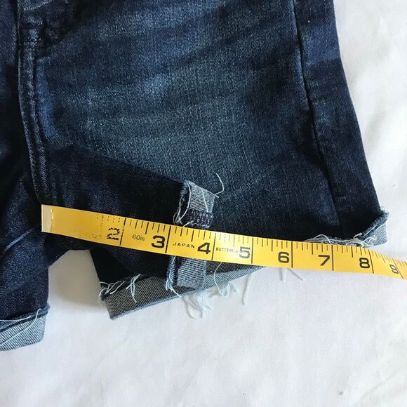 American Eagle Next Level Super Hi-Rise Curvy Shortie Jean Shorts sz 4 W26 EUC! - Picture 9 of 11